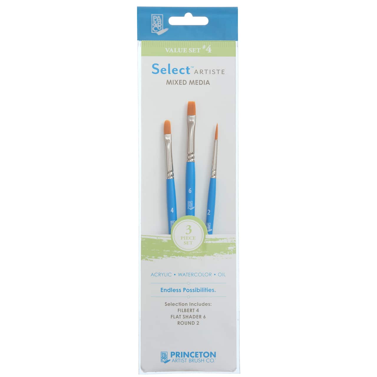 Princeton™ Select™ Artiste Series 3750 #4 Brush Set